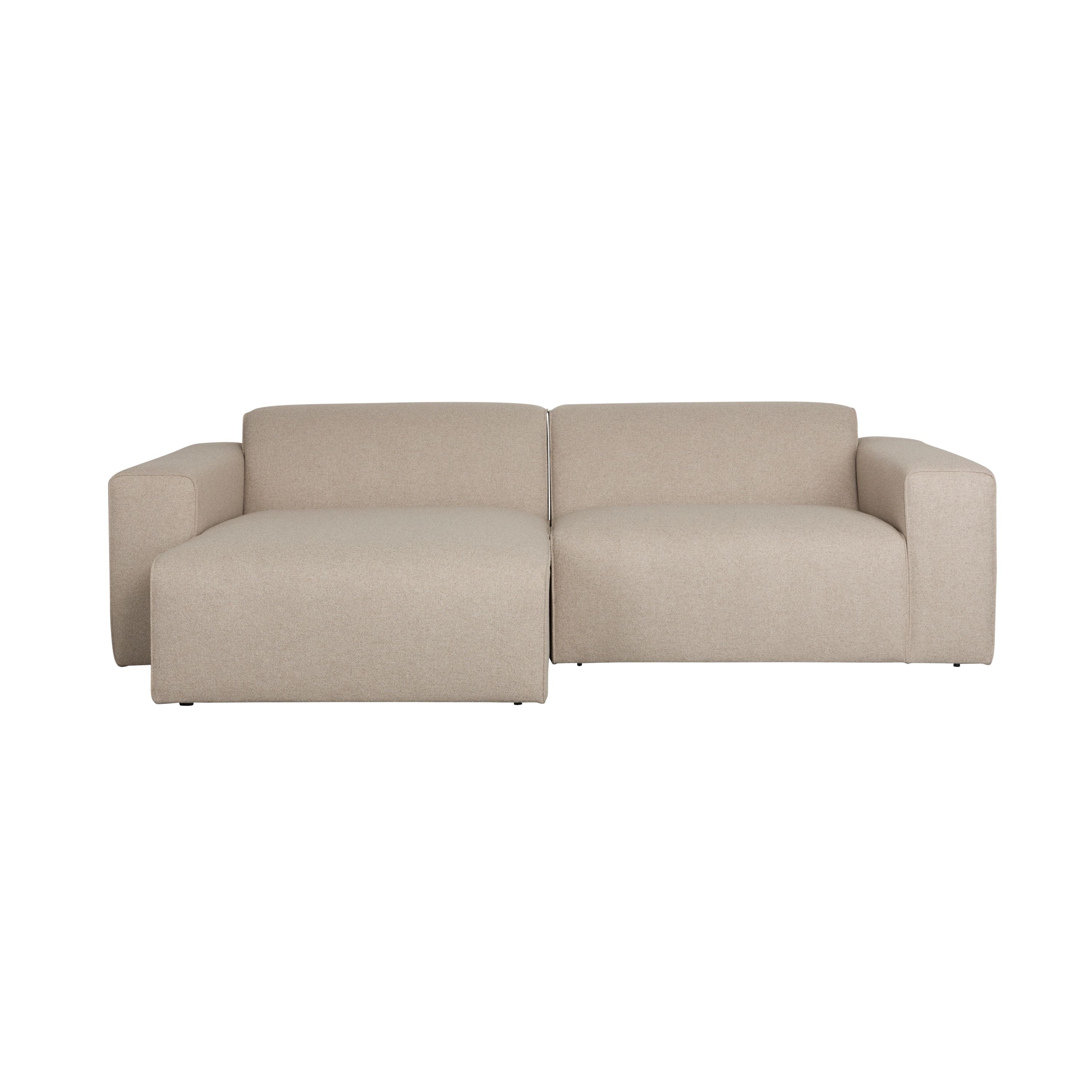 Zuiver Sofa Milka 3-zitsbank Chaise longue Links Cappuccino - Beige