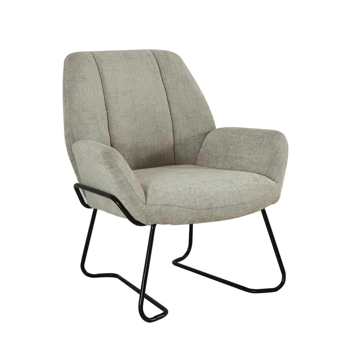 Poltrona MEDINA em tecido bege