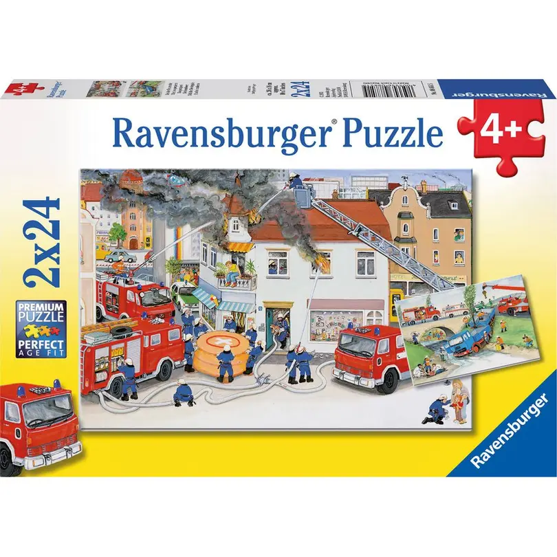 Puzzle 2-teilig Feuerwehr