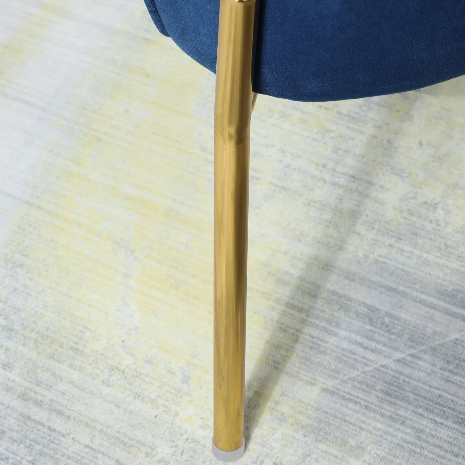 Marina Modern Velvet Accent Chair with Golden Legs Set of 2 by HULALA HOME