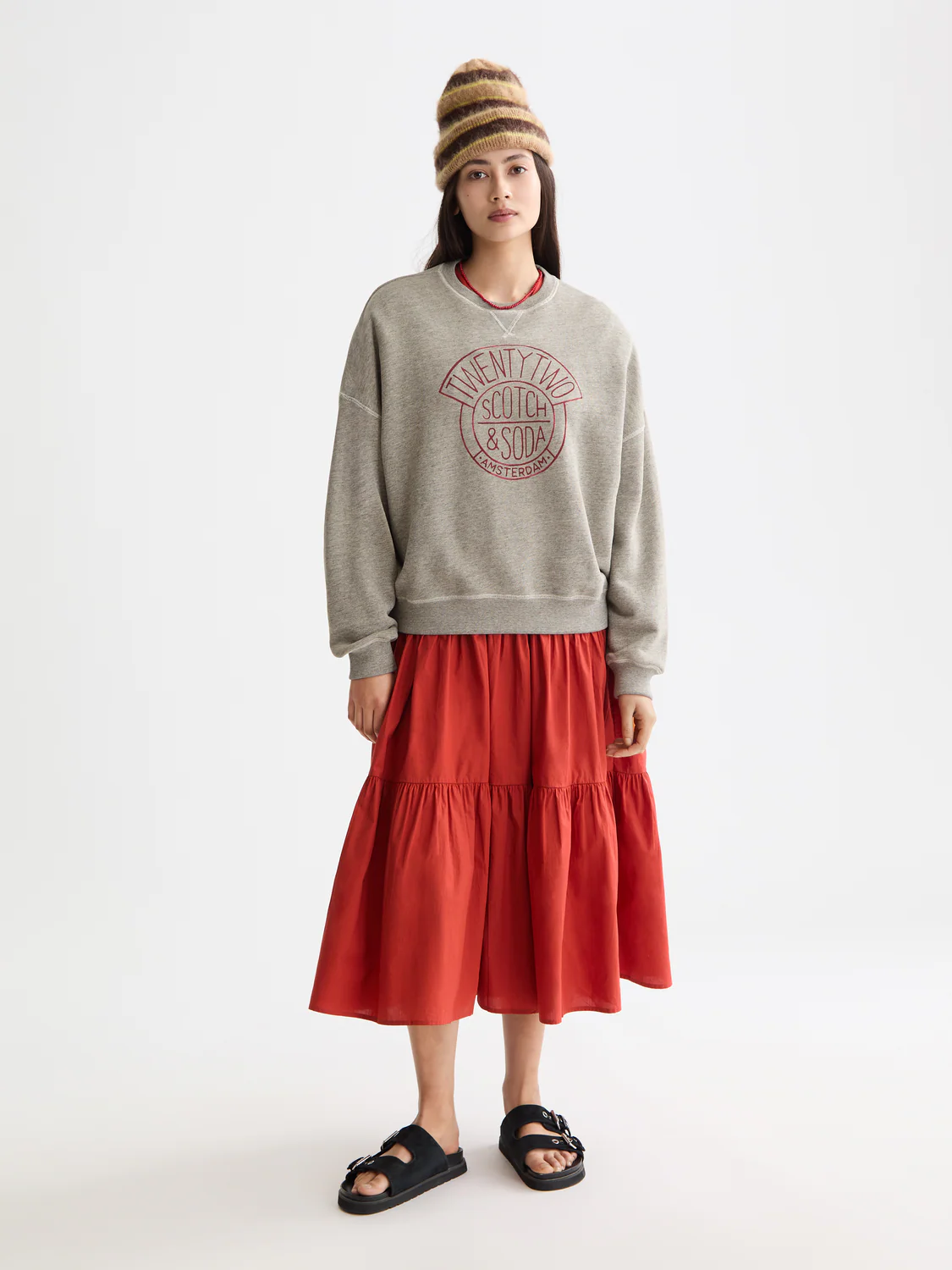 Washed Oversized Fit Sweatshirt With Graphic
