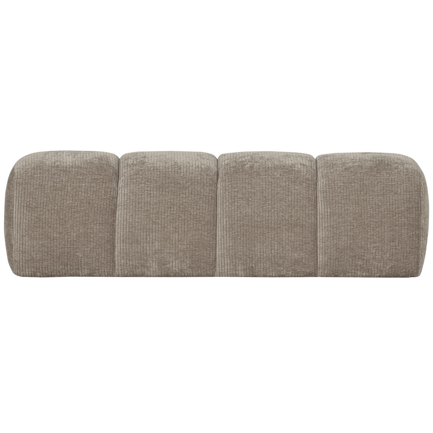 WOOOD eetbankje 164 cm Mojo - Ribstof - Donker Zand - 49x164x45