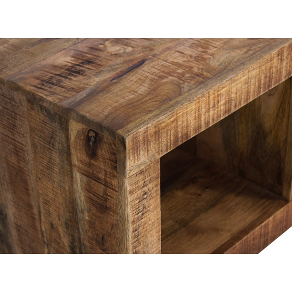 Couchtisch, BxLxH: 50 x 50 x 45 cm, Massivholz