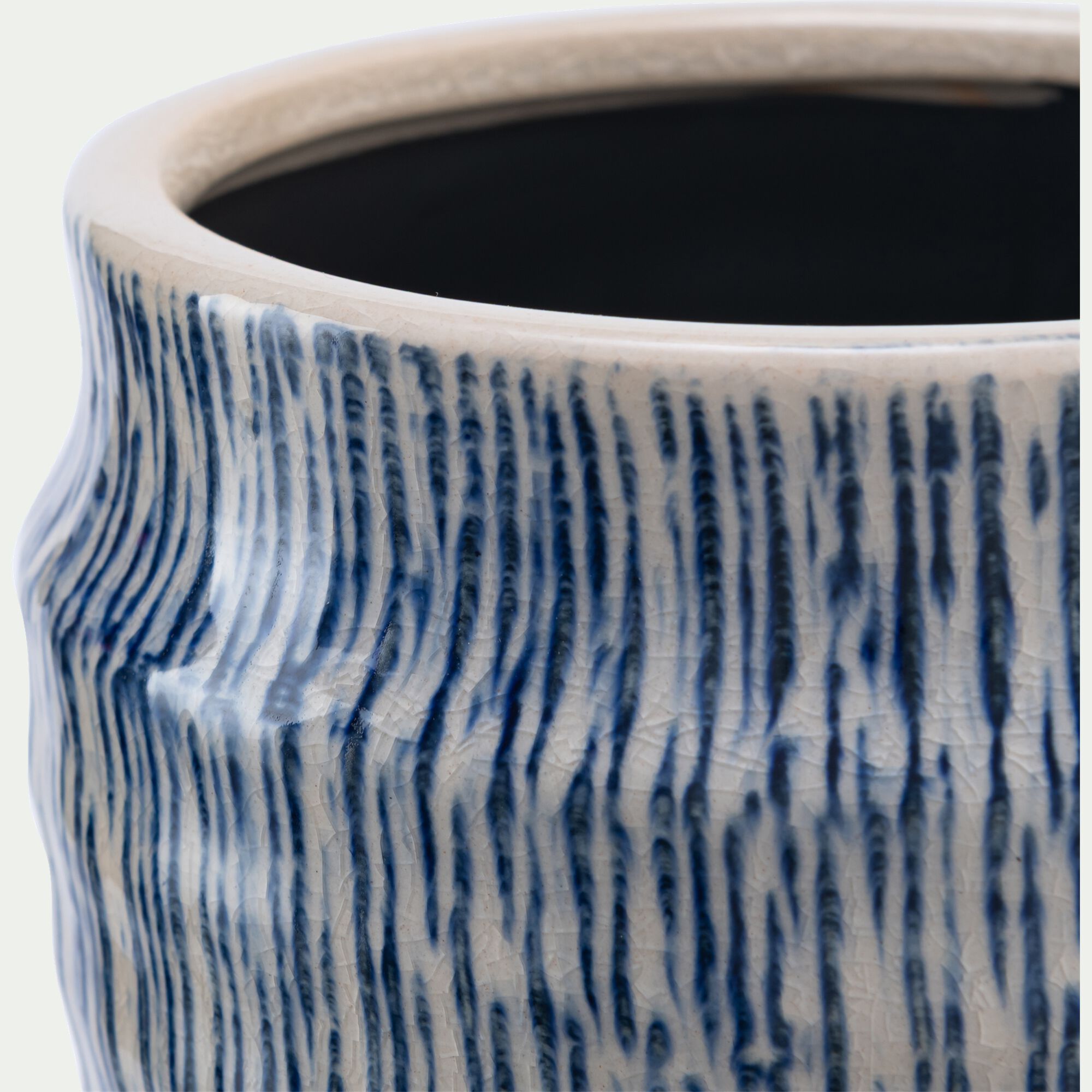 MARTHA - Cache-pot en argile D14,5cm - bleu