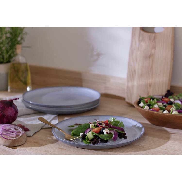 Habitat Evora 4 Piece Stoneware Dinner Plate - Blue