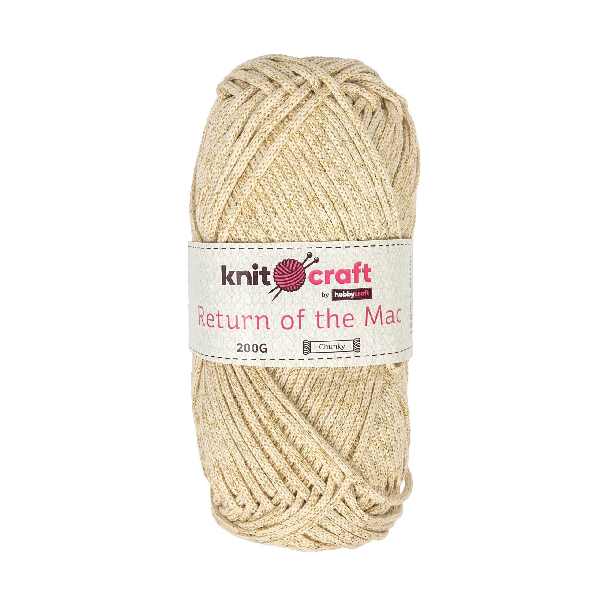 Knitcraft Gold Sparkle Return of the Mac Yarn 200g