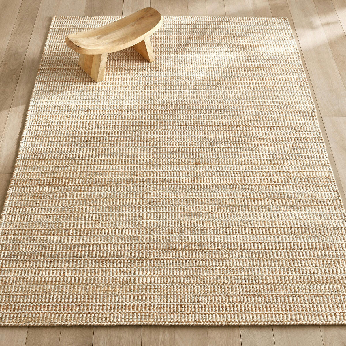 Tapis tissé main, jute et laine, Ruleto