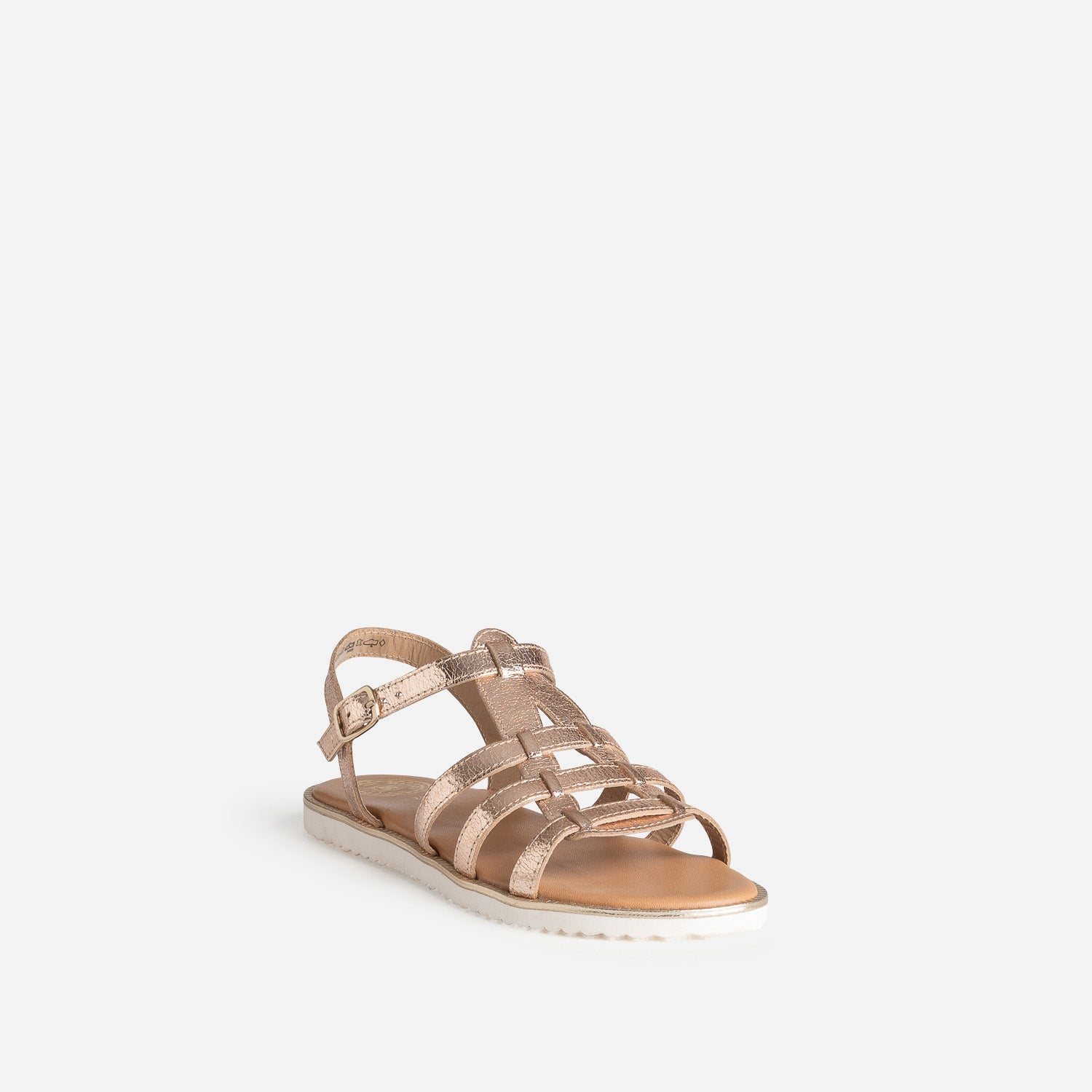 Sandale BUGGY dorée cuir froissé