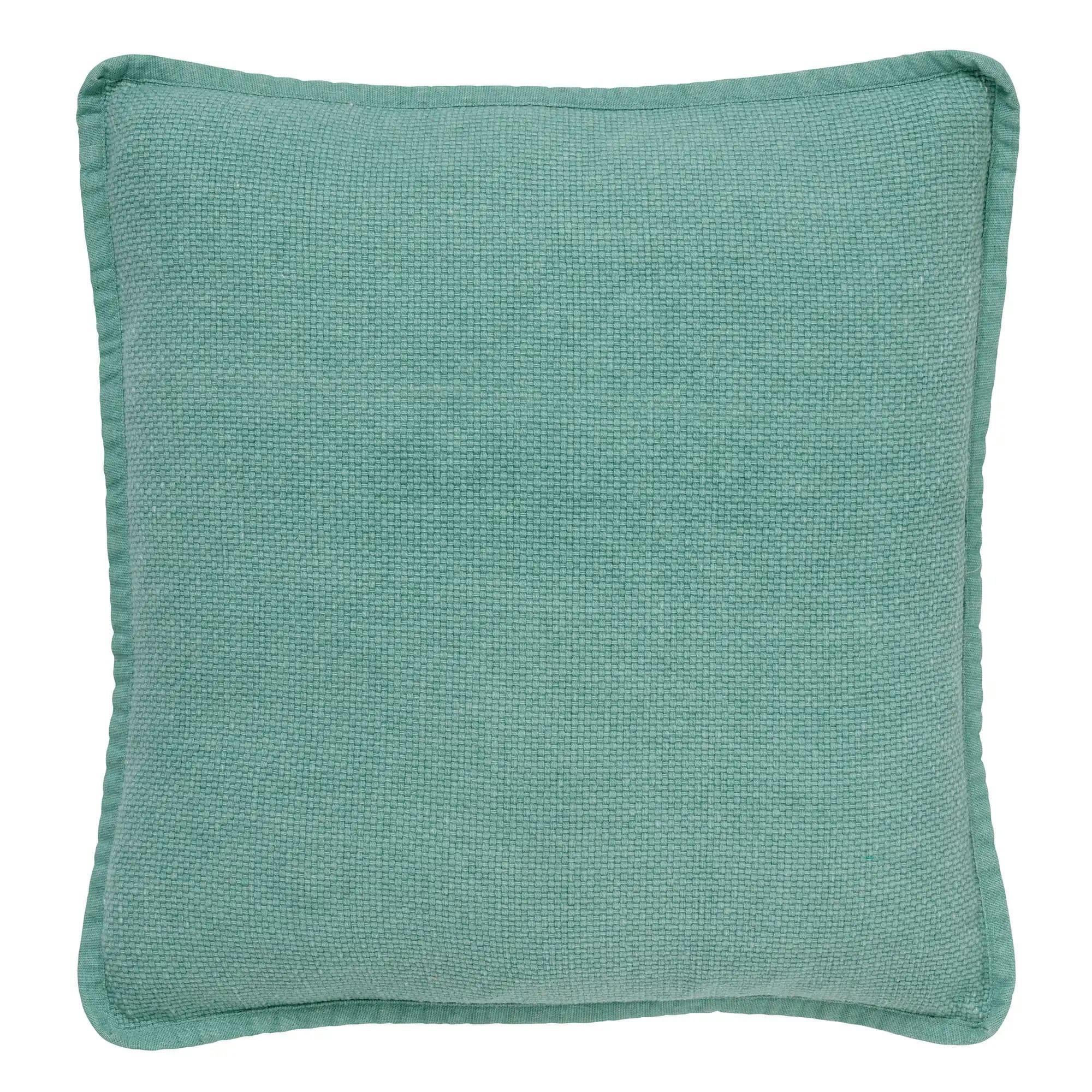 - Housse de coussin vert en coton-45x45 cm uni