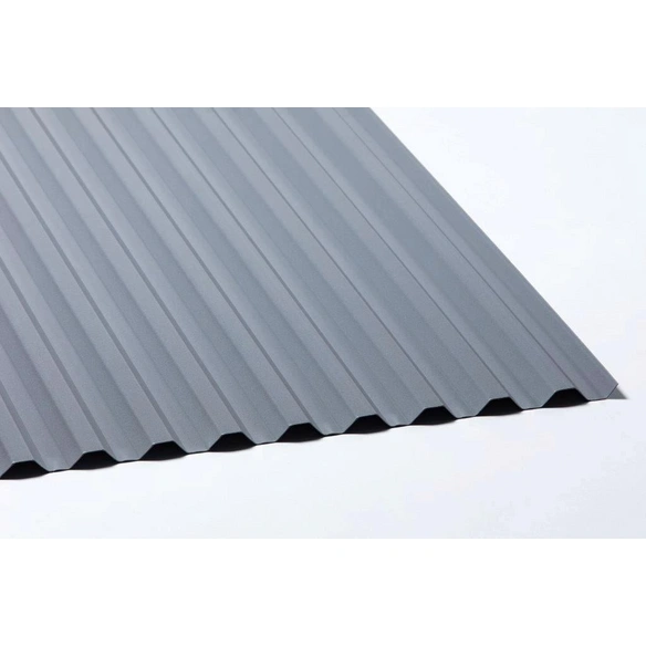 Wellplatte, BxL: 900 x 2000 mm, Polyvinylchlorid (PVC), grau