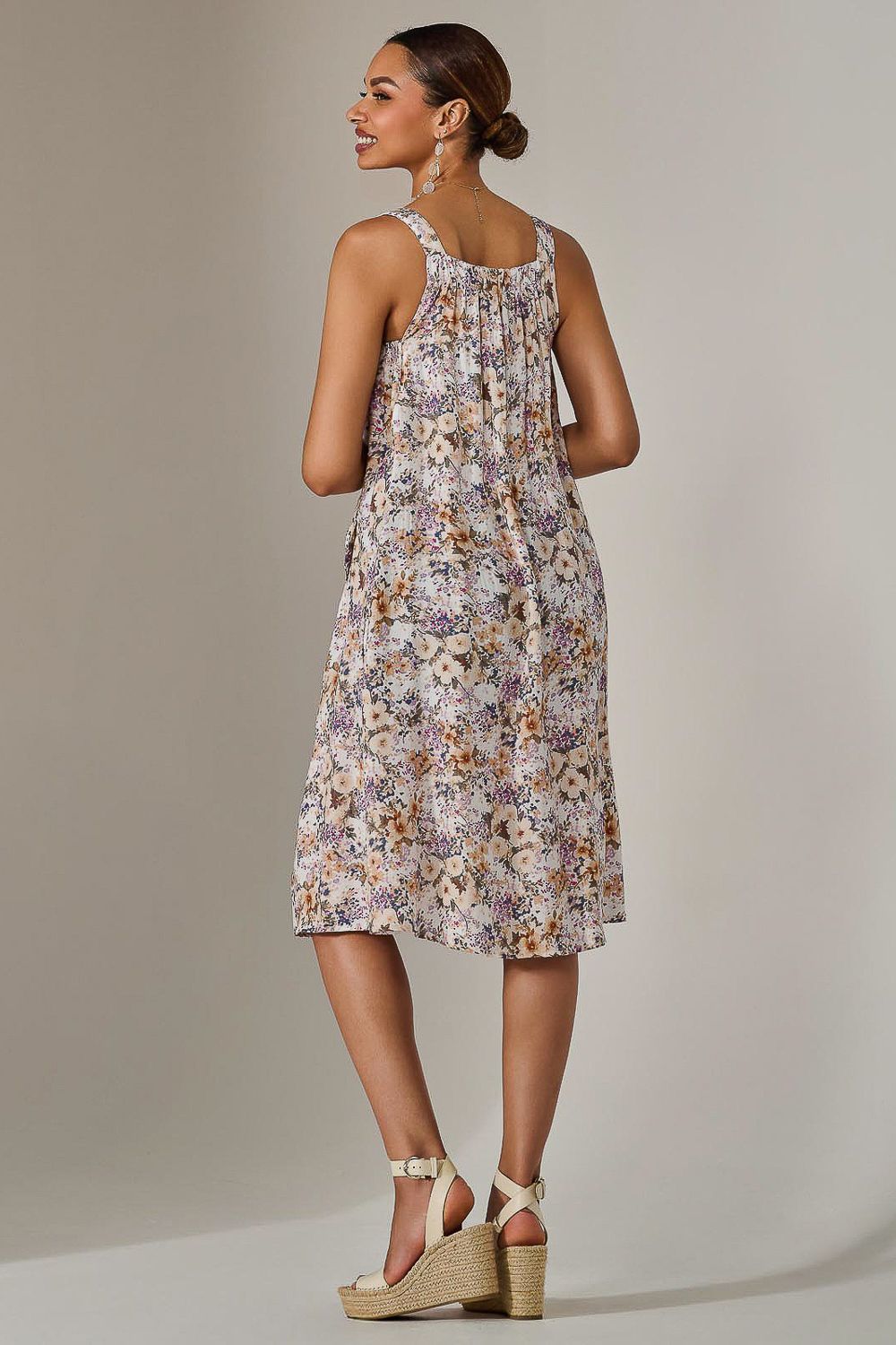 Jolie Moi A-Line Pocket Smock Dress