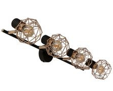 Lampa sufitowa czarna-złoto ACROBAT 4xE14x40W wym: 17x79x11 cm Candellux