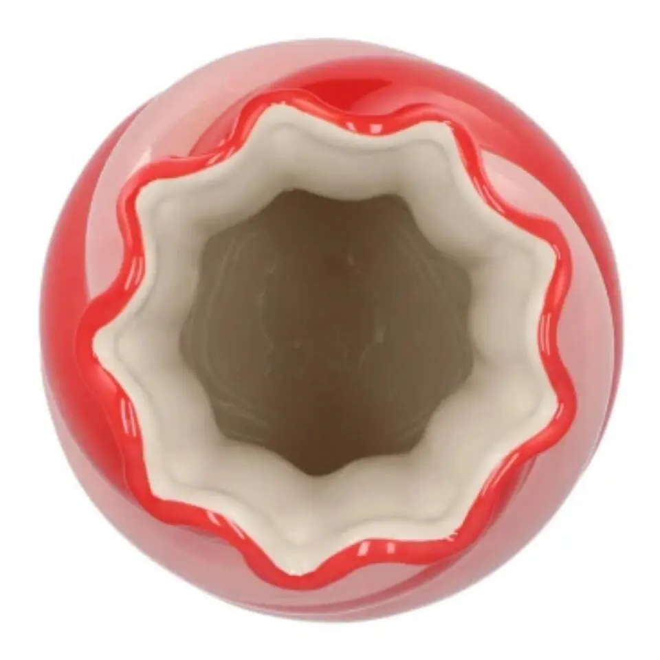 DK Design boeket vaas Sweety - keramiek - roze/rood - 15 x 30 cm