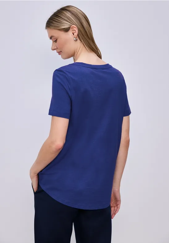 Basic T-Shirt mit V-Neck