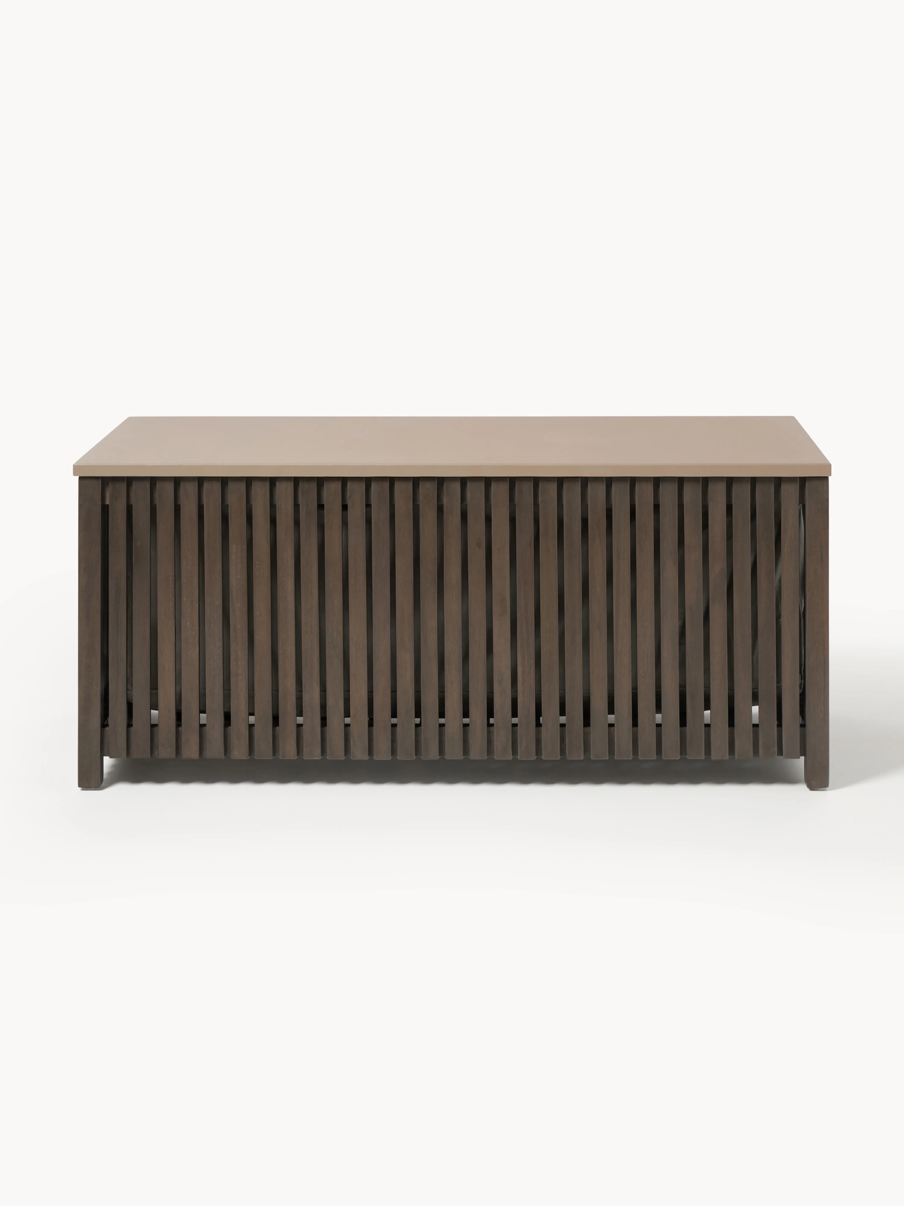 Garten-Aufbewahrungsbox Arkin aus Akazienholz mit Einsatz, B 129 cm