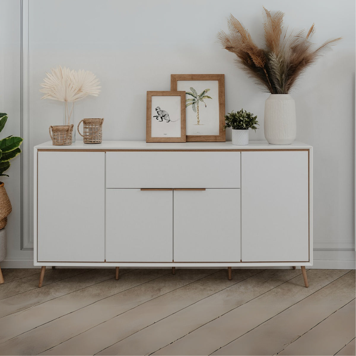 Calicosy - Dressoir Arona - 175 cm - Eikenlook & Wit