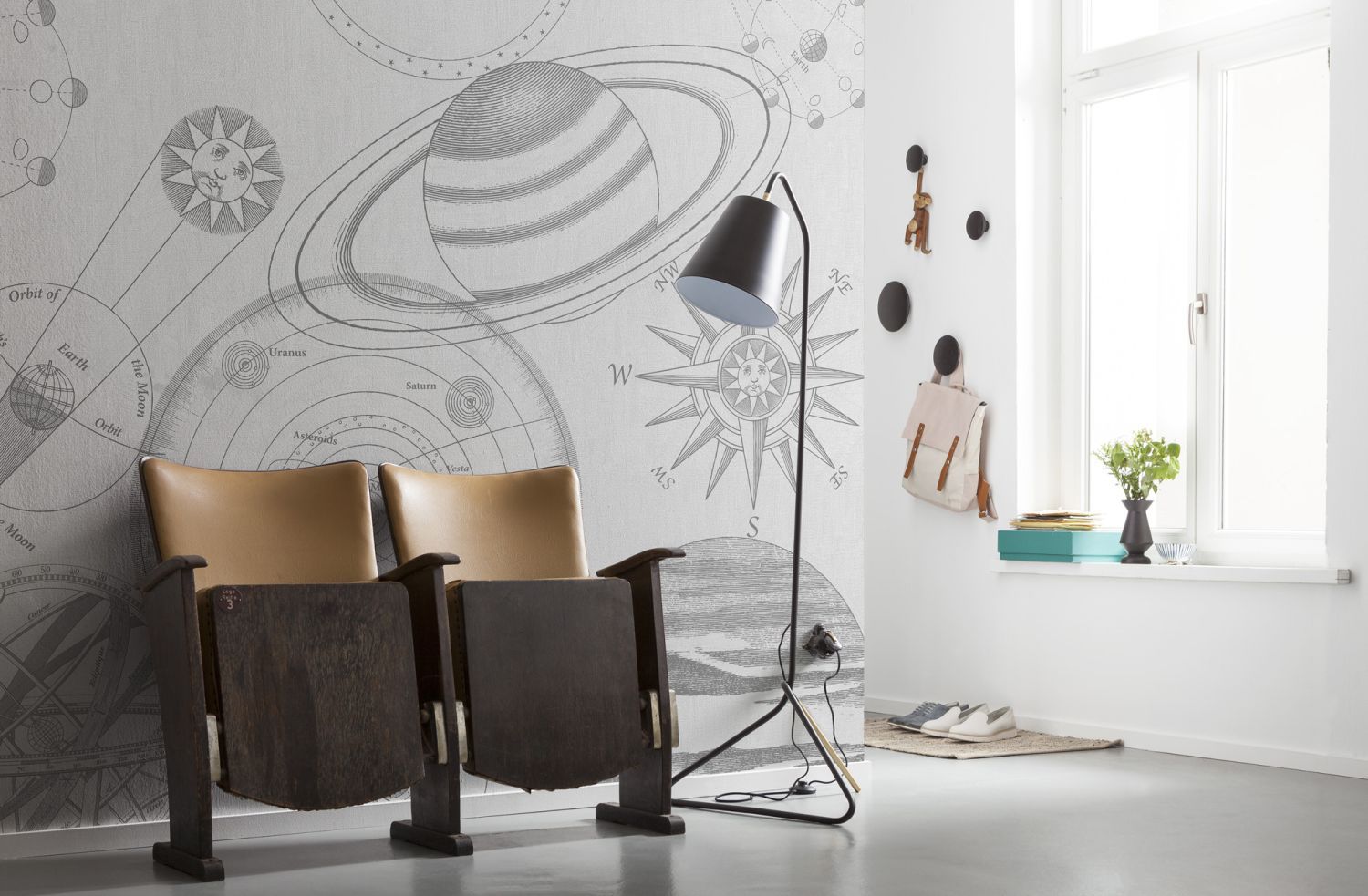 Sanders & Sanders fotobehang ruimte grijs - 300 x 280 cm - 612135