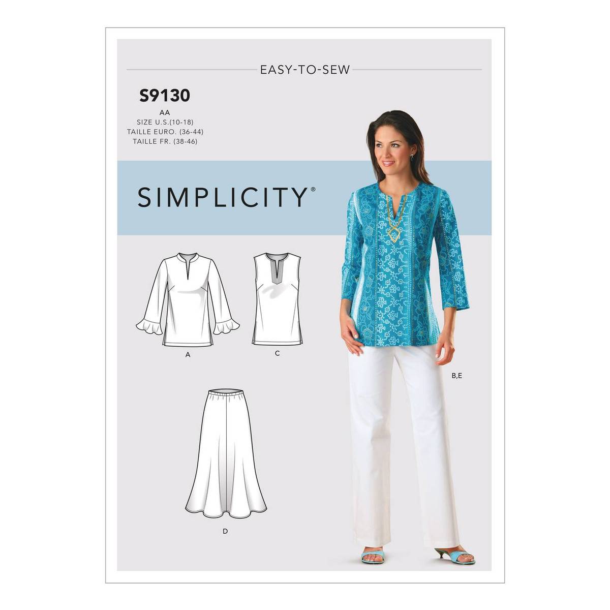 Simplicity Women’s Top and Skirt Sewing Pattern S9130