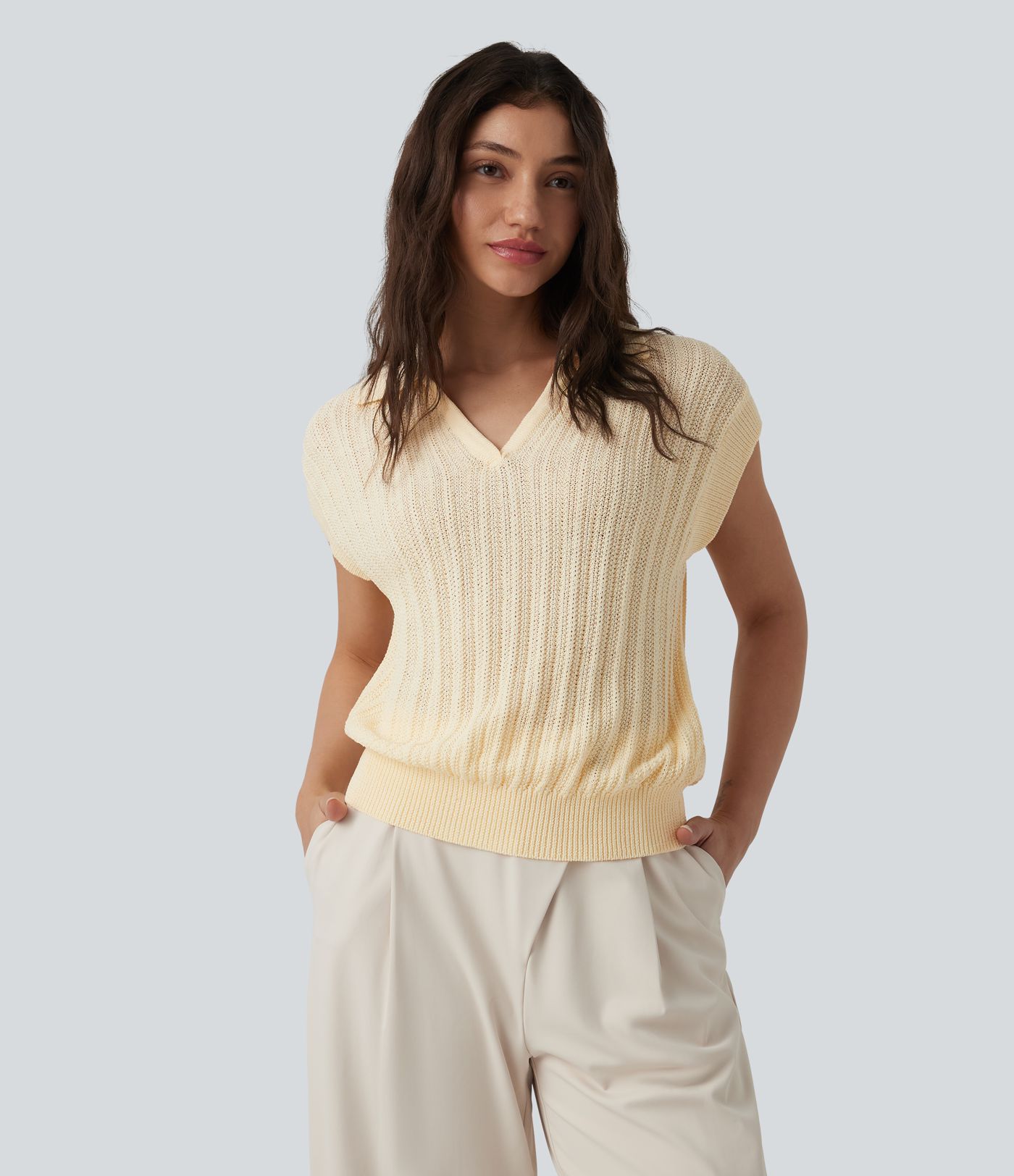 Pull de travail col polo manches courtes