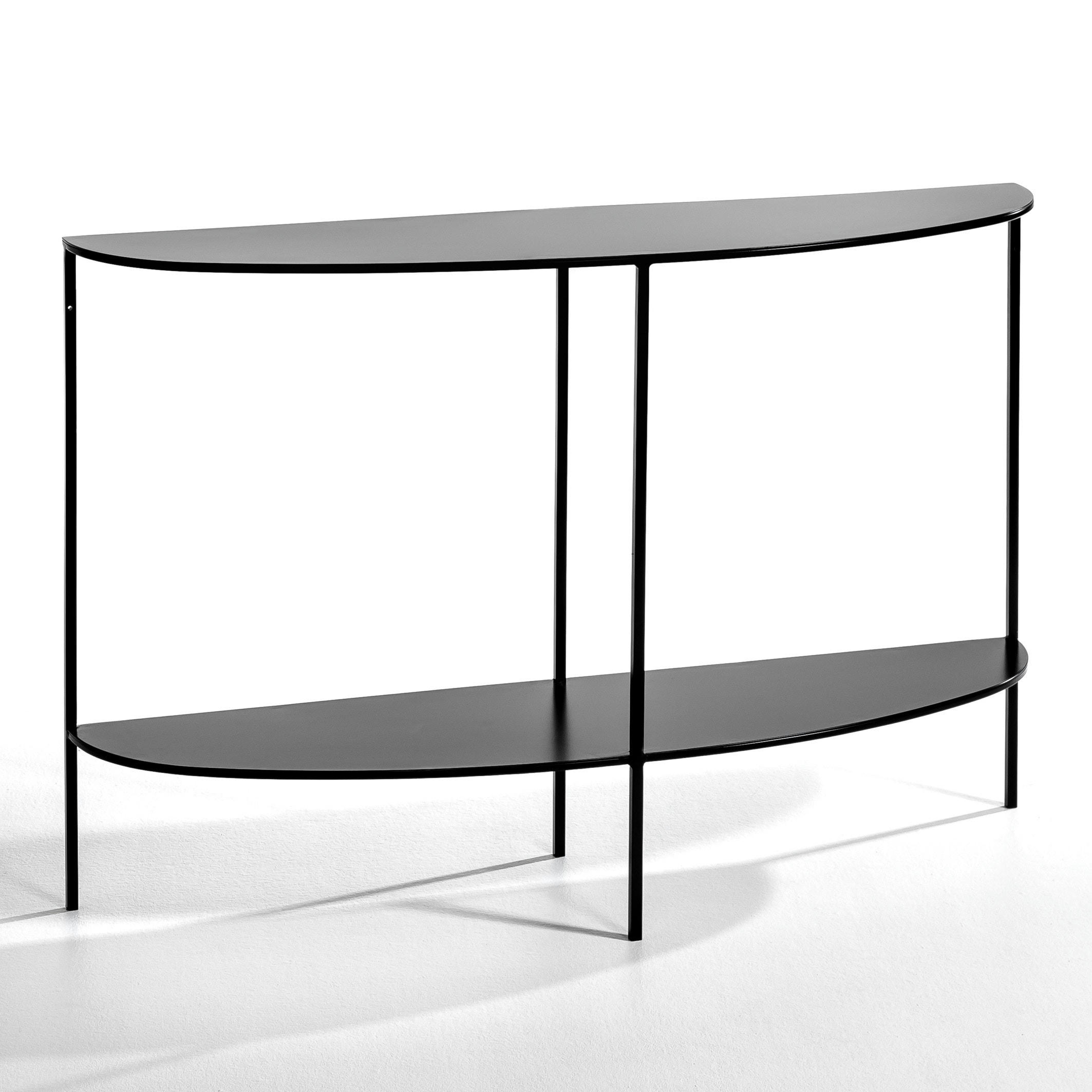 Console demi-lune métal acier, Anya