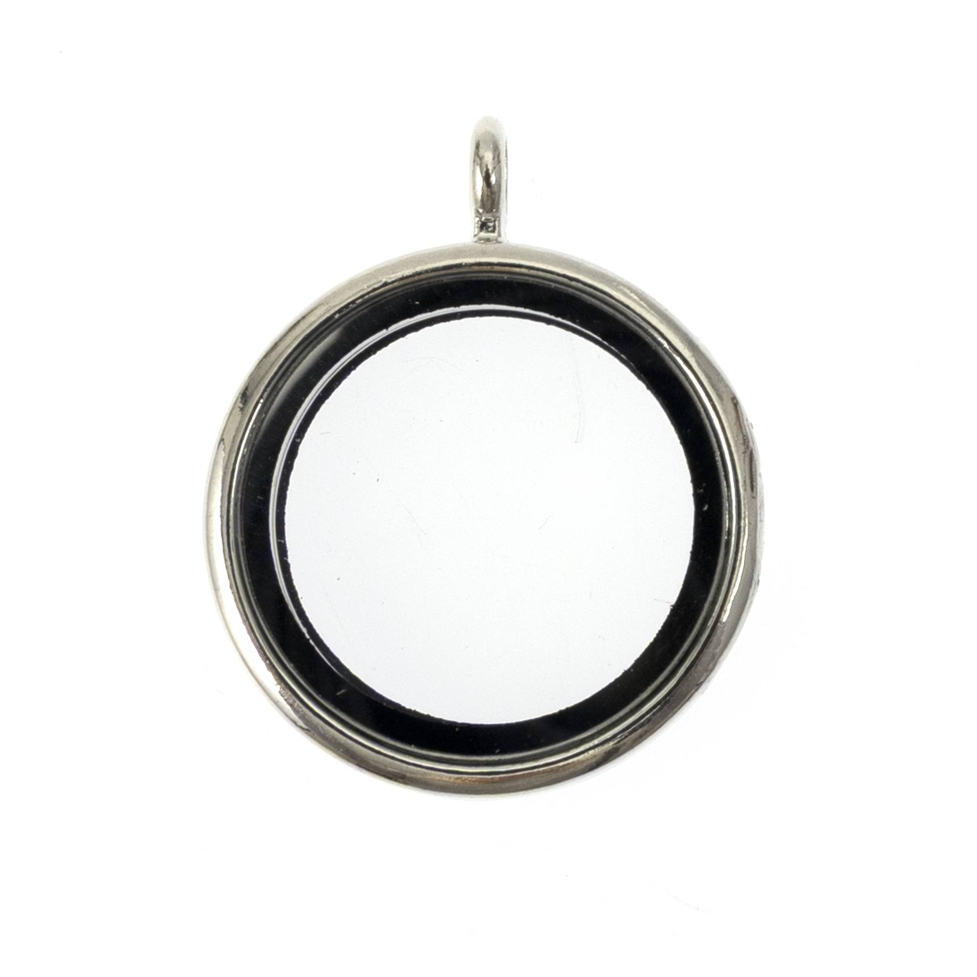 Silver Round Locket Pendant