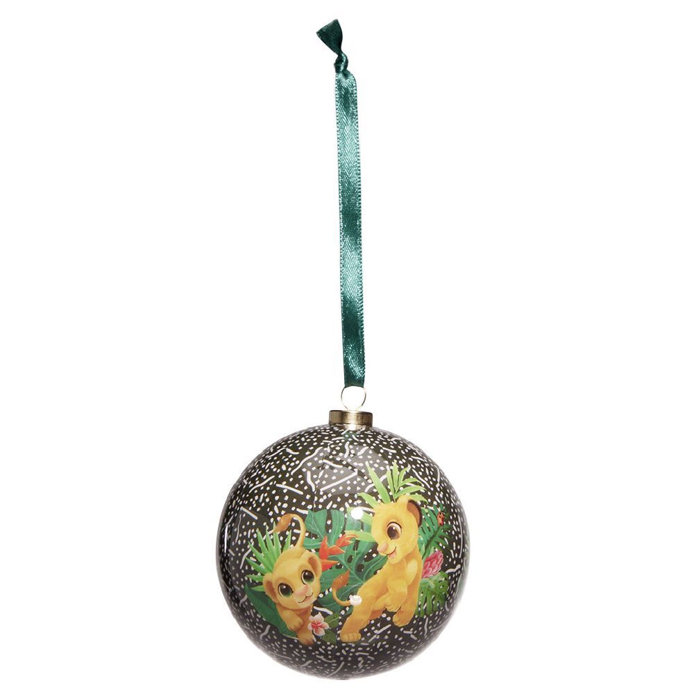 Boule de No&euml;l Disney noire Simba Ø7,5cm