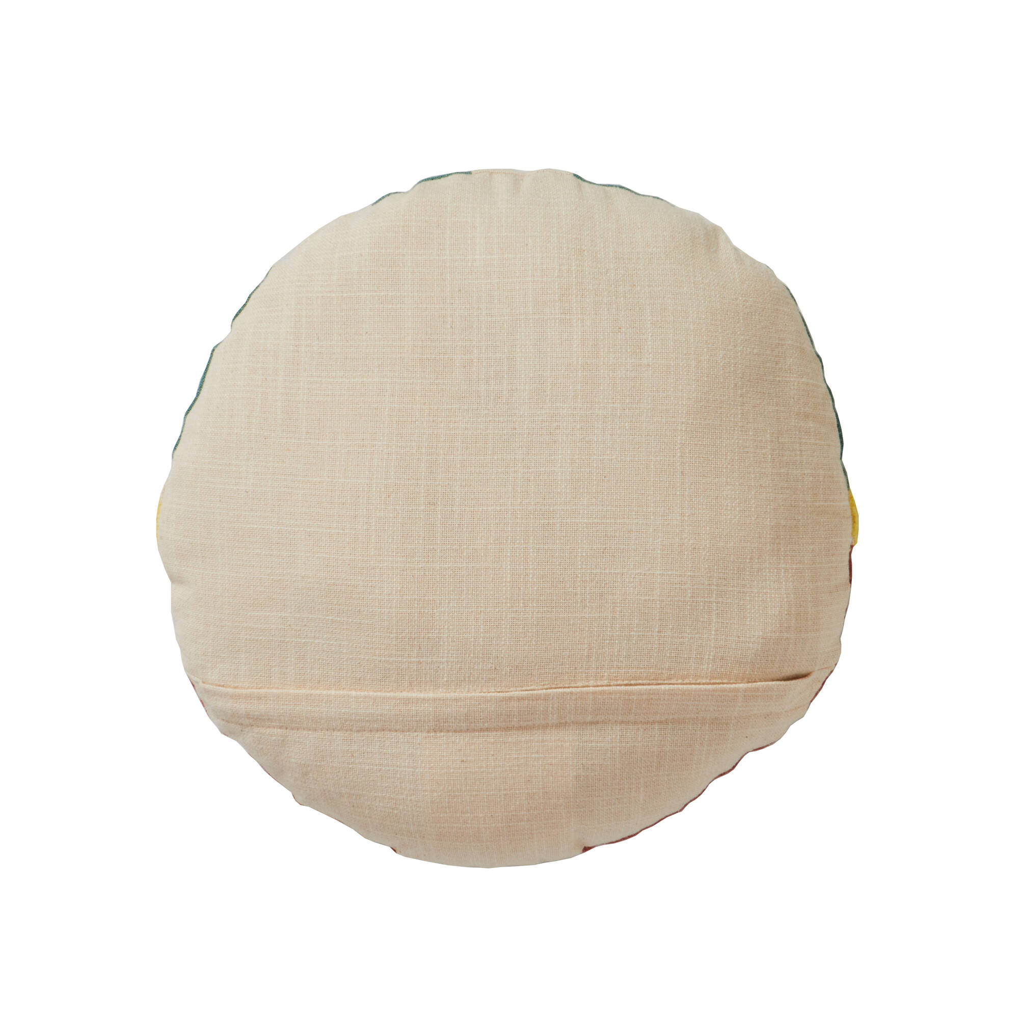 Coussin rond imprimé géométrique