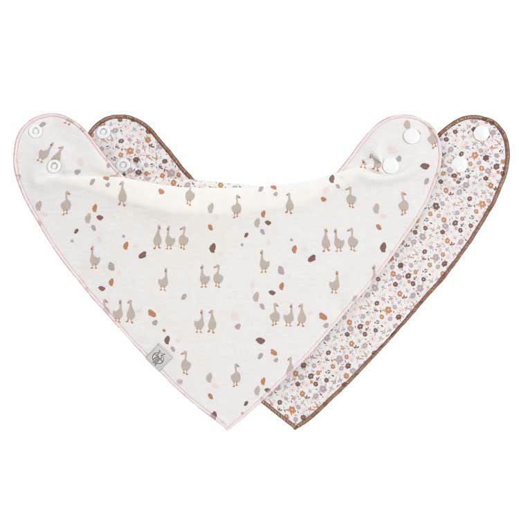 - Lot de 2 bavoirs Bandanas 0-24 mois Oie