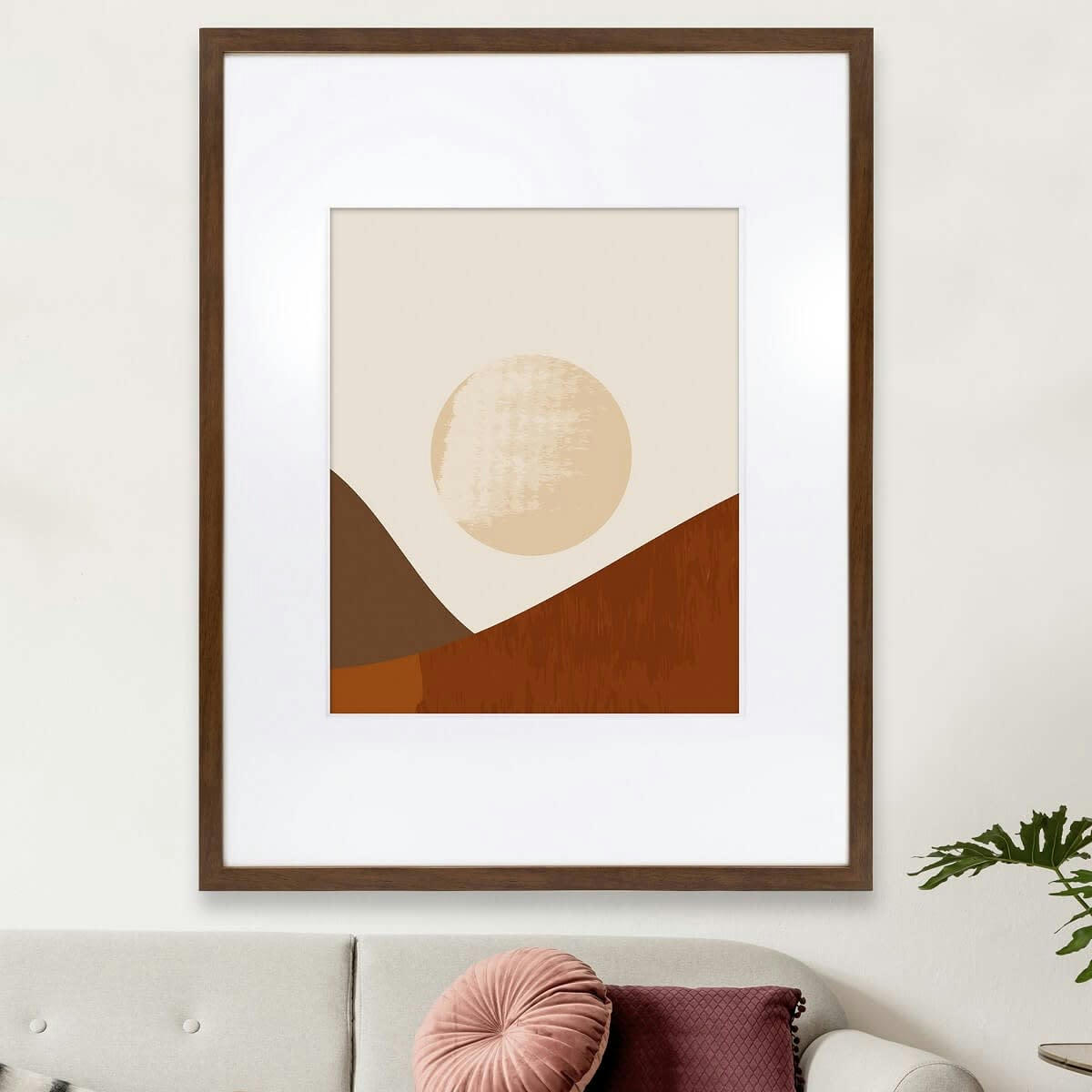 WILD - Cadre photo ébène 60x80 cm verre acrylique avec passe-partout Résine r