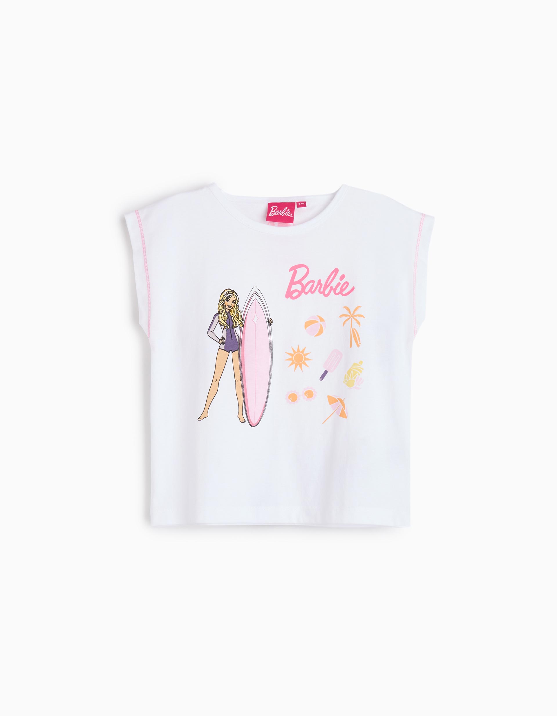 T-shirt 'Barbie', Menina, Branco