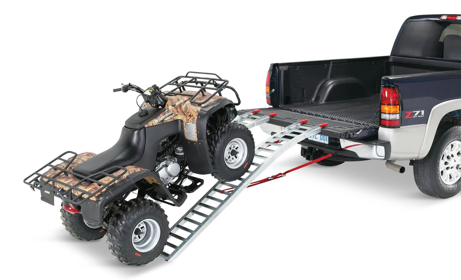 Prime1 Steel Rung Folding Arched Steel Rung Loading Ramps Pair, Easy-To-Use, 84-in, 2-pc