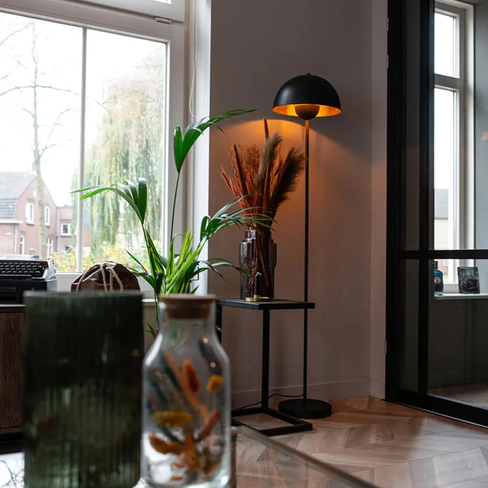 Qazqa vloerlamp magnax zwart e27