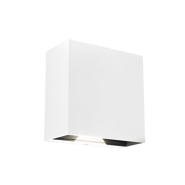 Applique murale d'extérieur LED integrée Gemini beam blanc IP54 10W 100lm Lutec