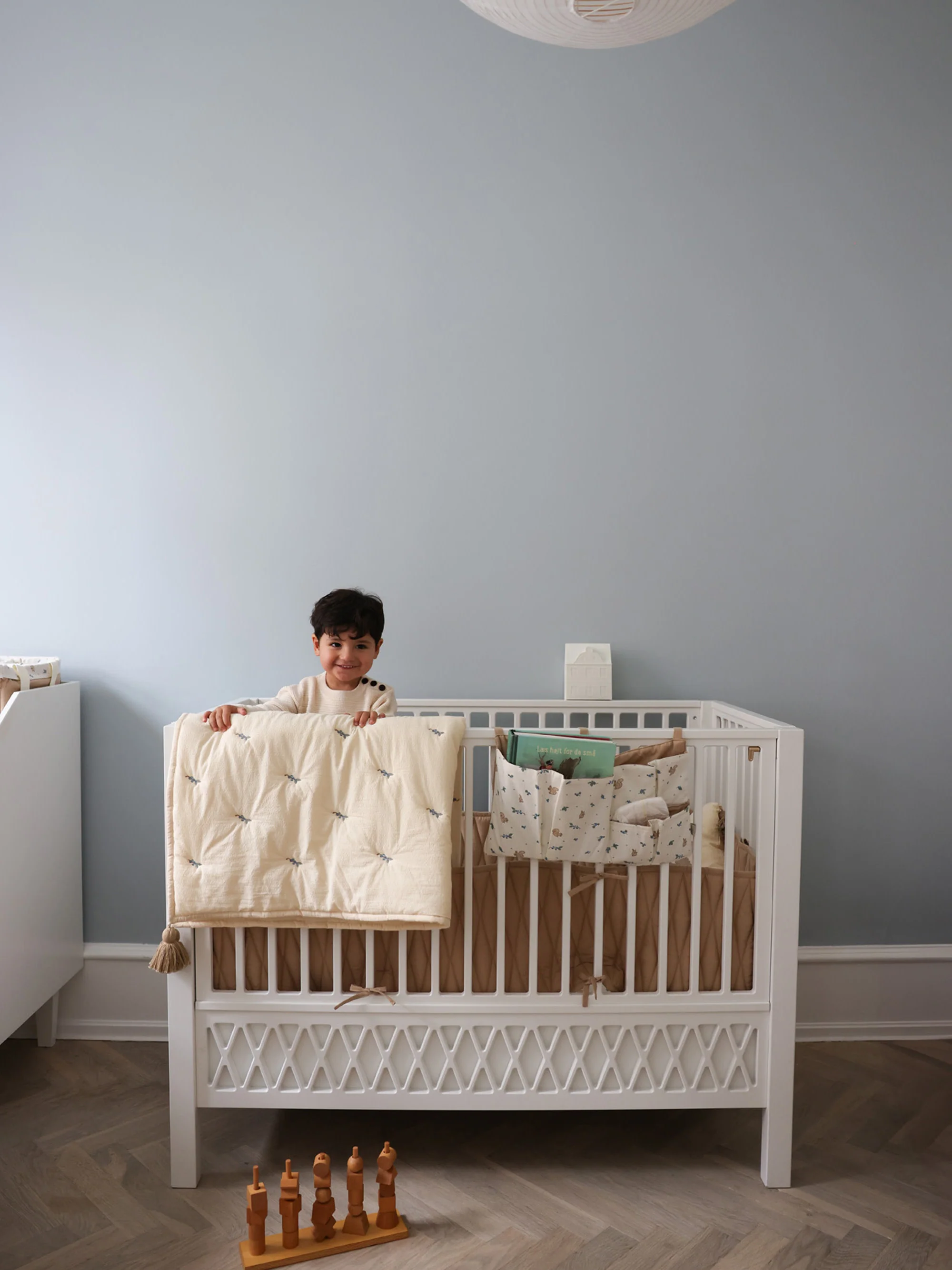 Gesteppte Kuscheldecke Blueberries aus Bio-Baumwolle