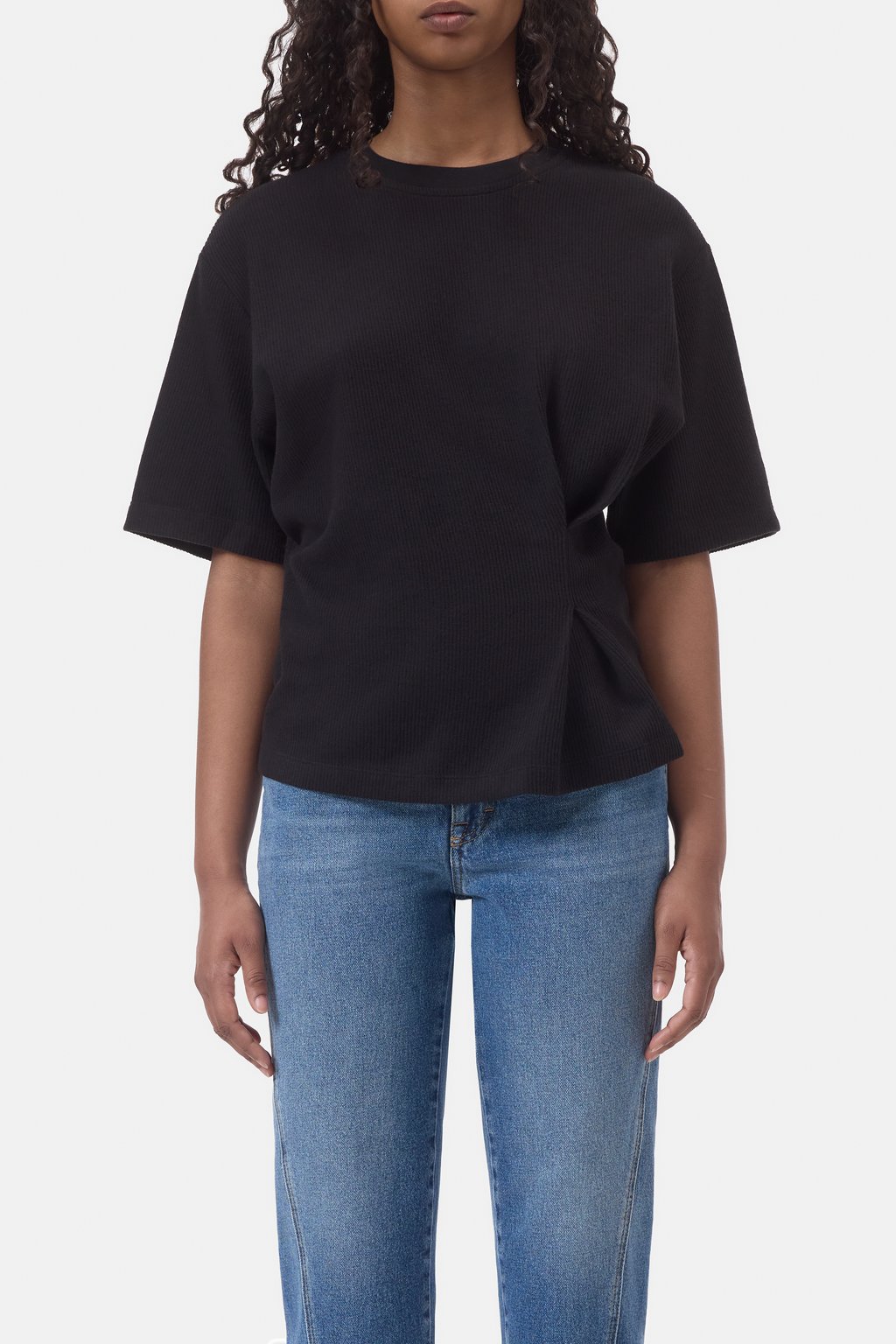 Drapiertes Shirt aus Bio-Baumwolle