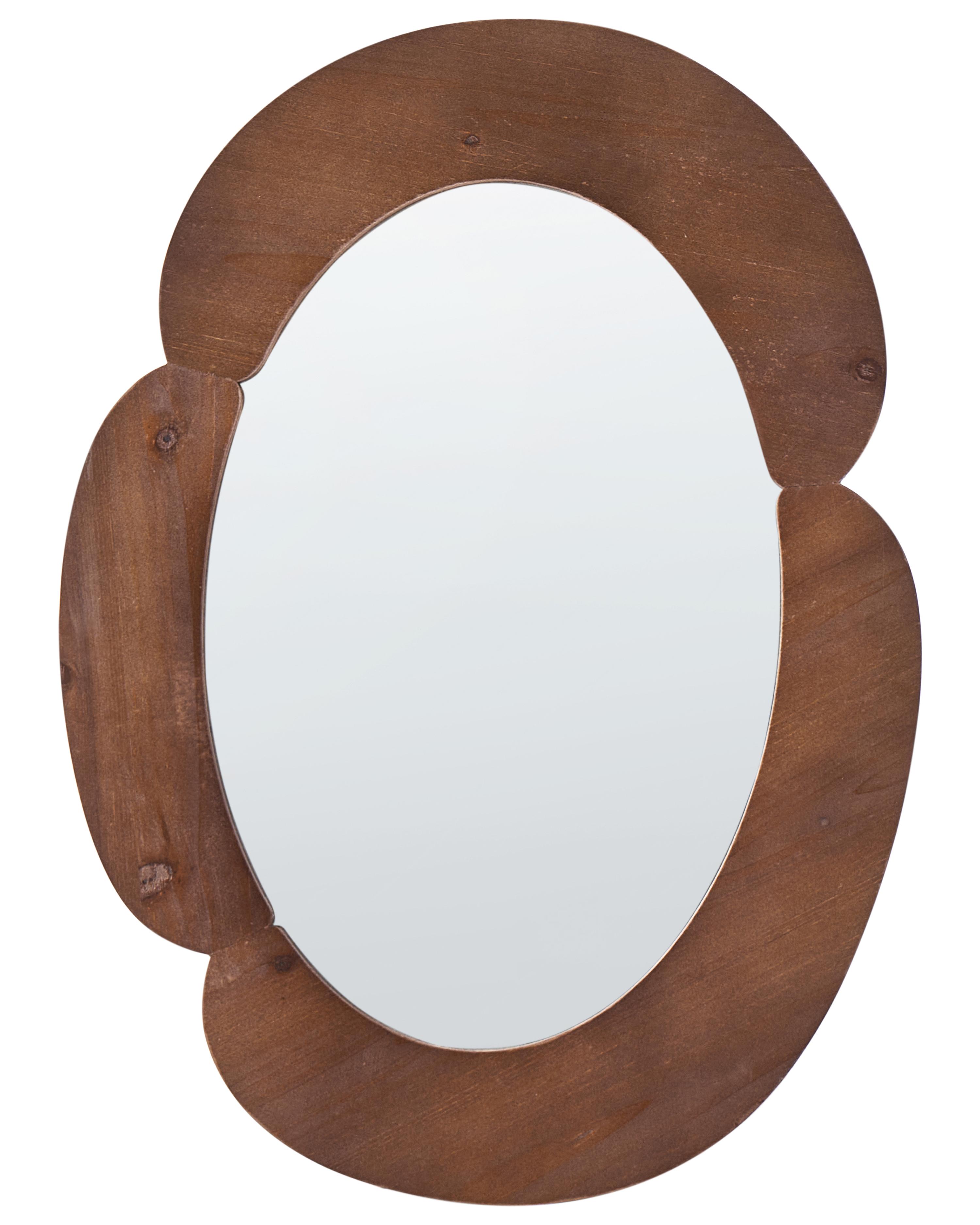 Wall Mirror ALVENA 60 cm 80 cm Dark Brown