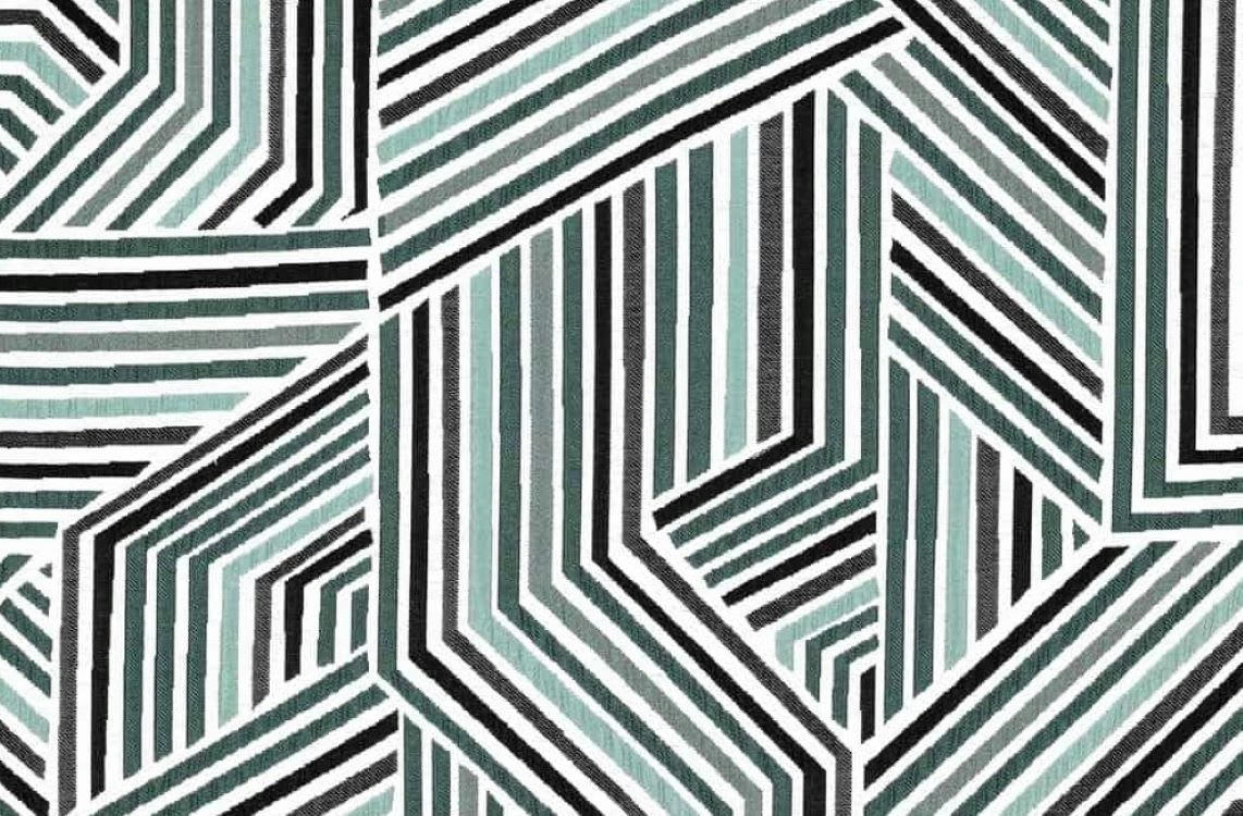 - Rideau déco motif rayures vert 135x250cm