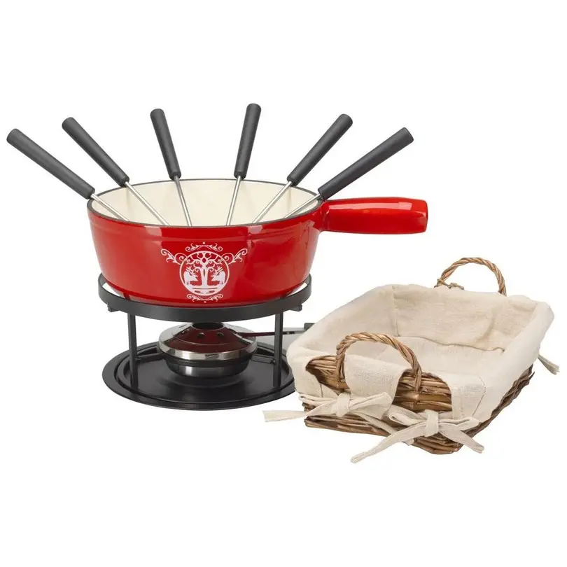 Fondue-Set 9-teilig Hirsch