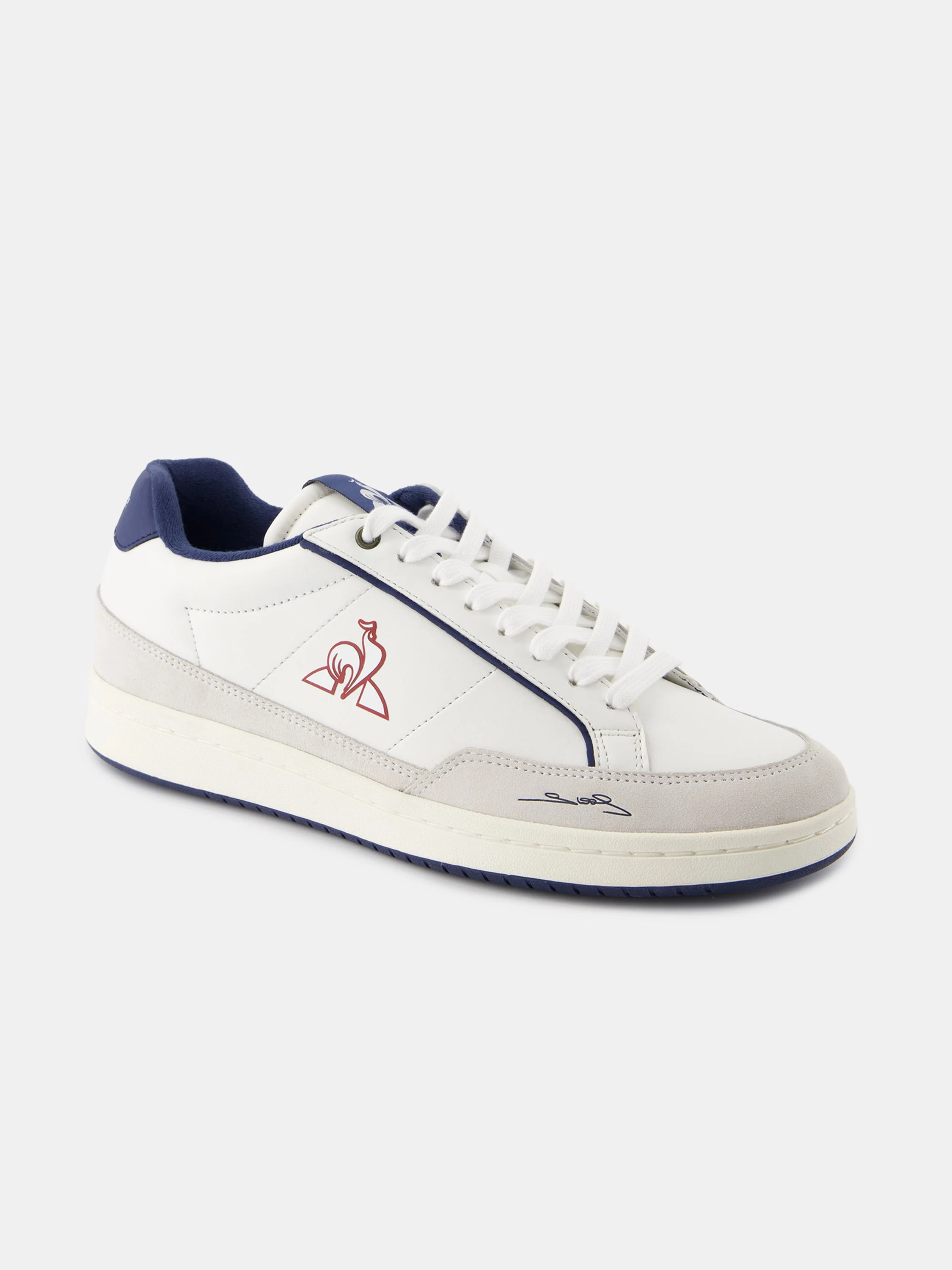 Basket de ville en cuir et suede Noah