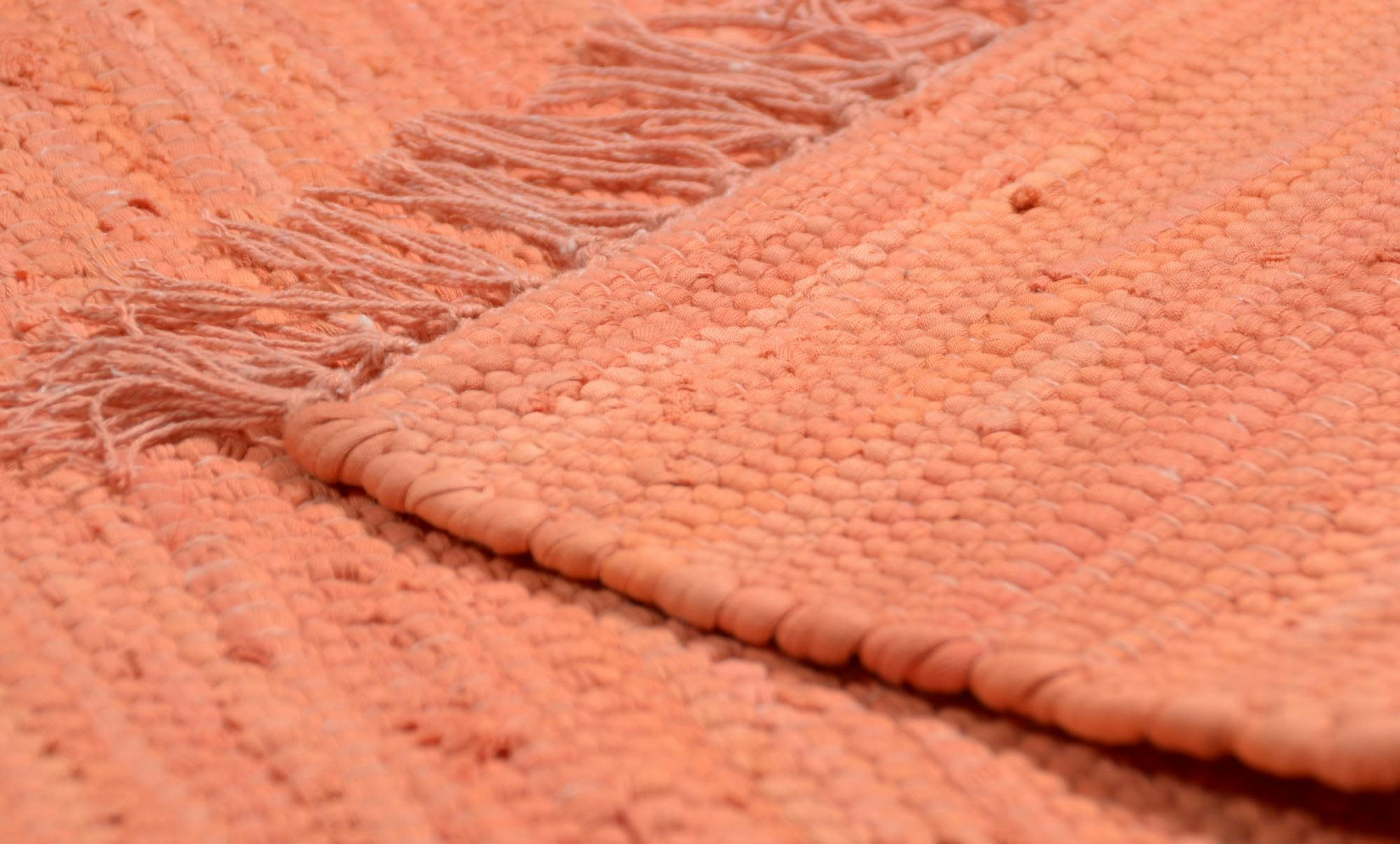 HAPPY COTTON - Tapis réversible en coton - tissé à la main - terracotta 90x160