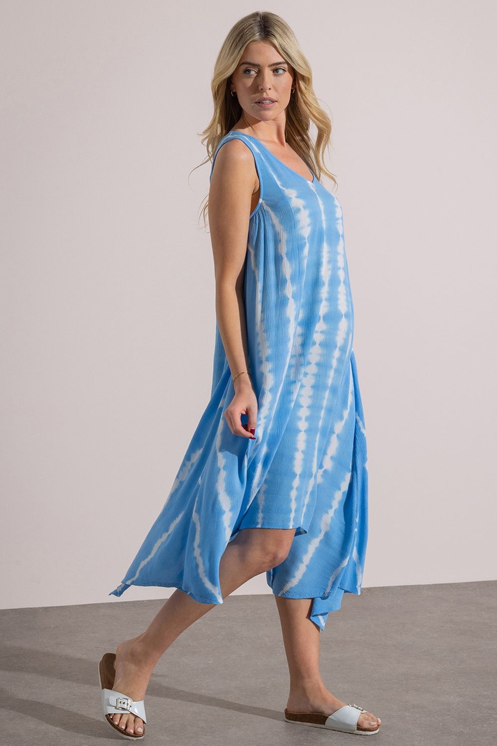 Klass. Tie Dye Dipped Hem Dress