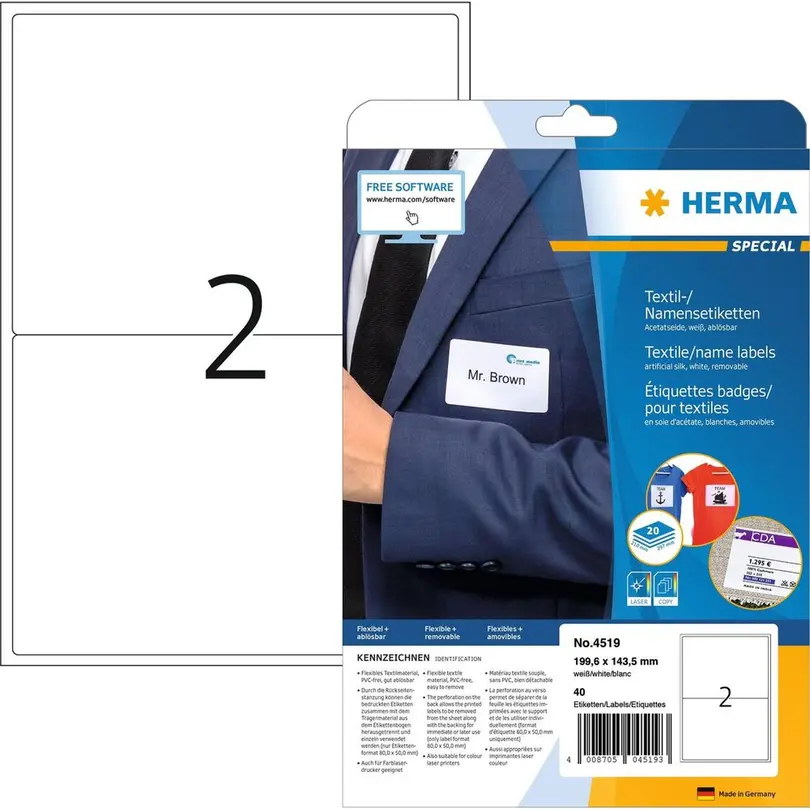 Etiketten 40er-Set Herma