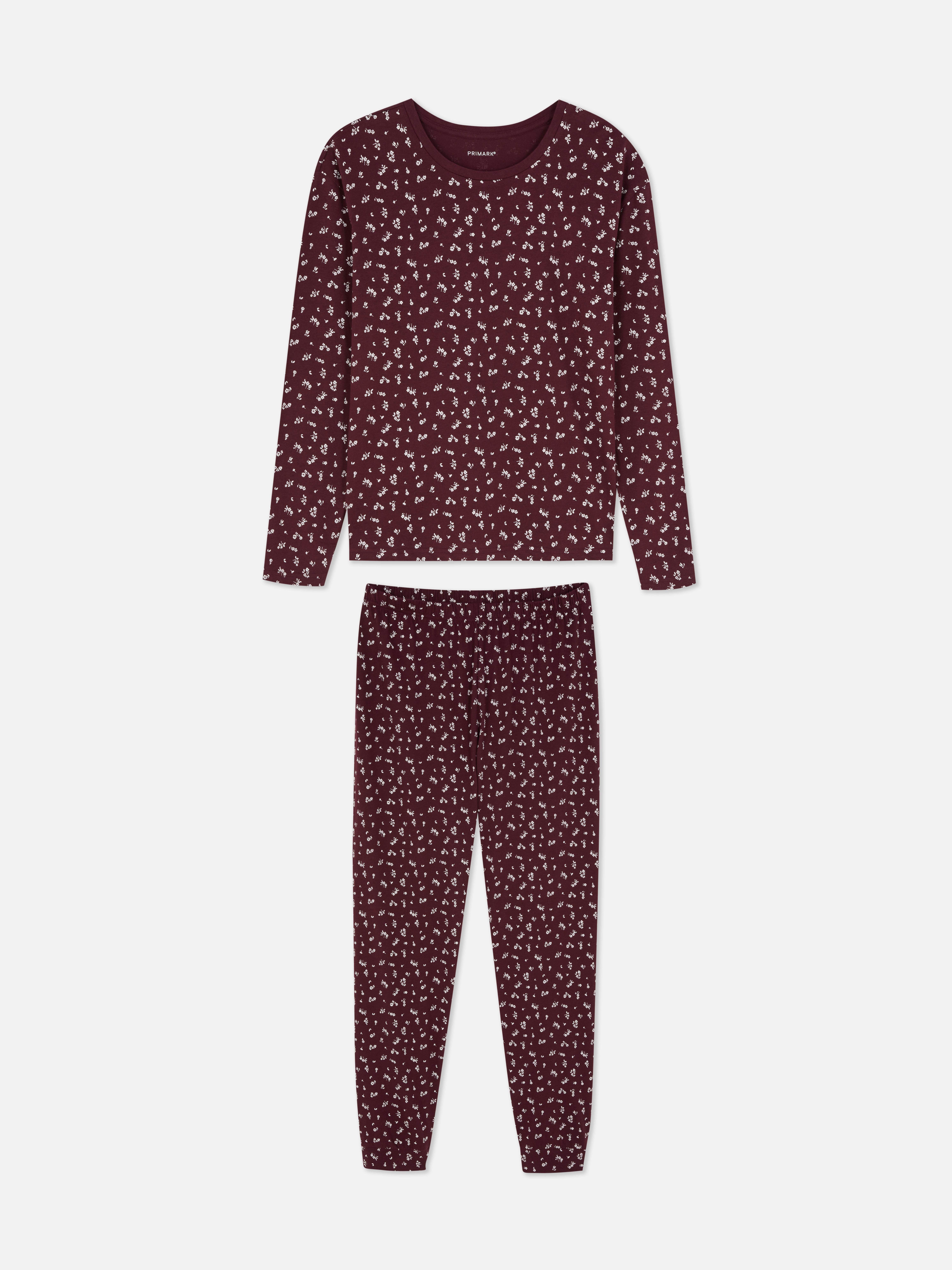Patterned Long Pajama Set