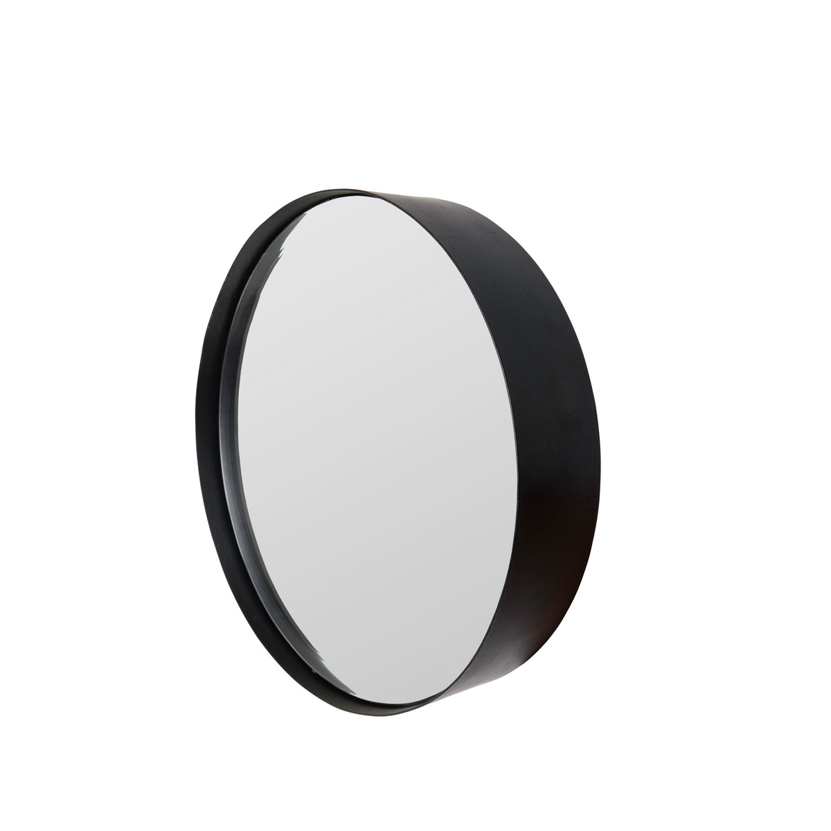 Housecraft Living Raj Spiegel/ Wandspiegel/ Badkamerspiegel Rond Metaal 60x60 cm Zwart