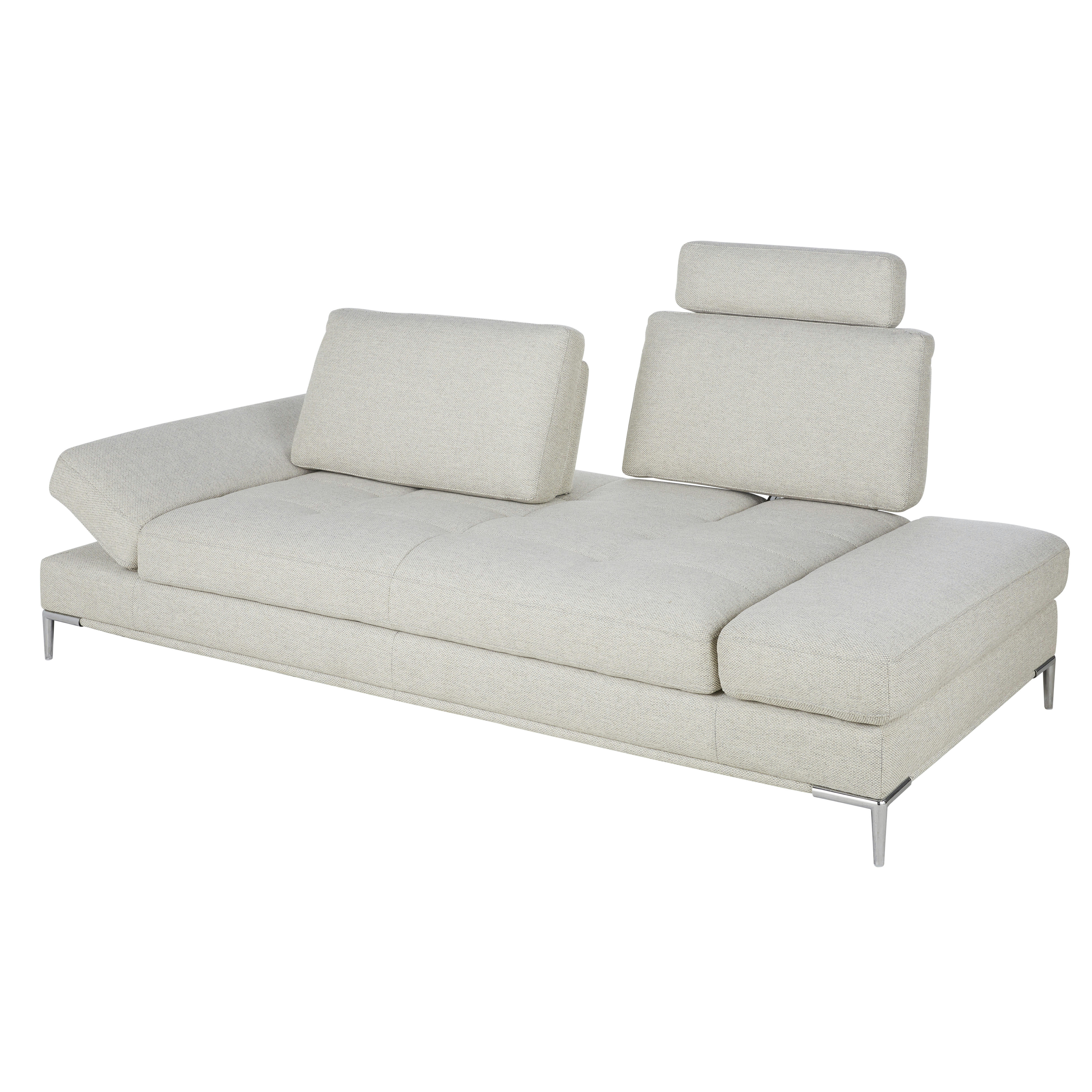 Geller - Canapé 3/4 places gris clair chiné