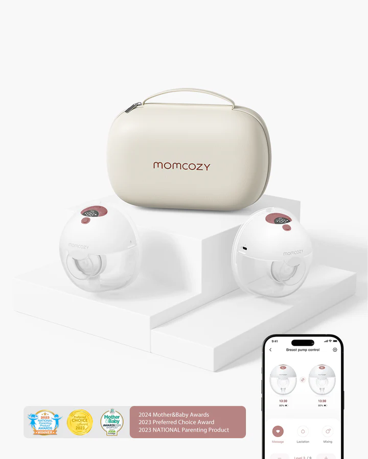 Momcozy M5 Smart Wearable Breast Pump – Upgraded with App Control