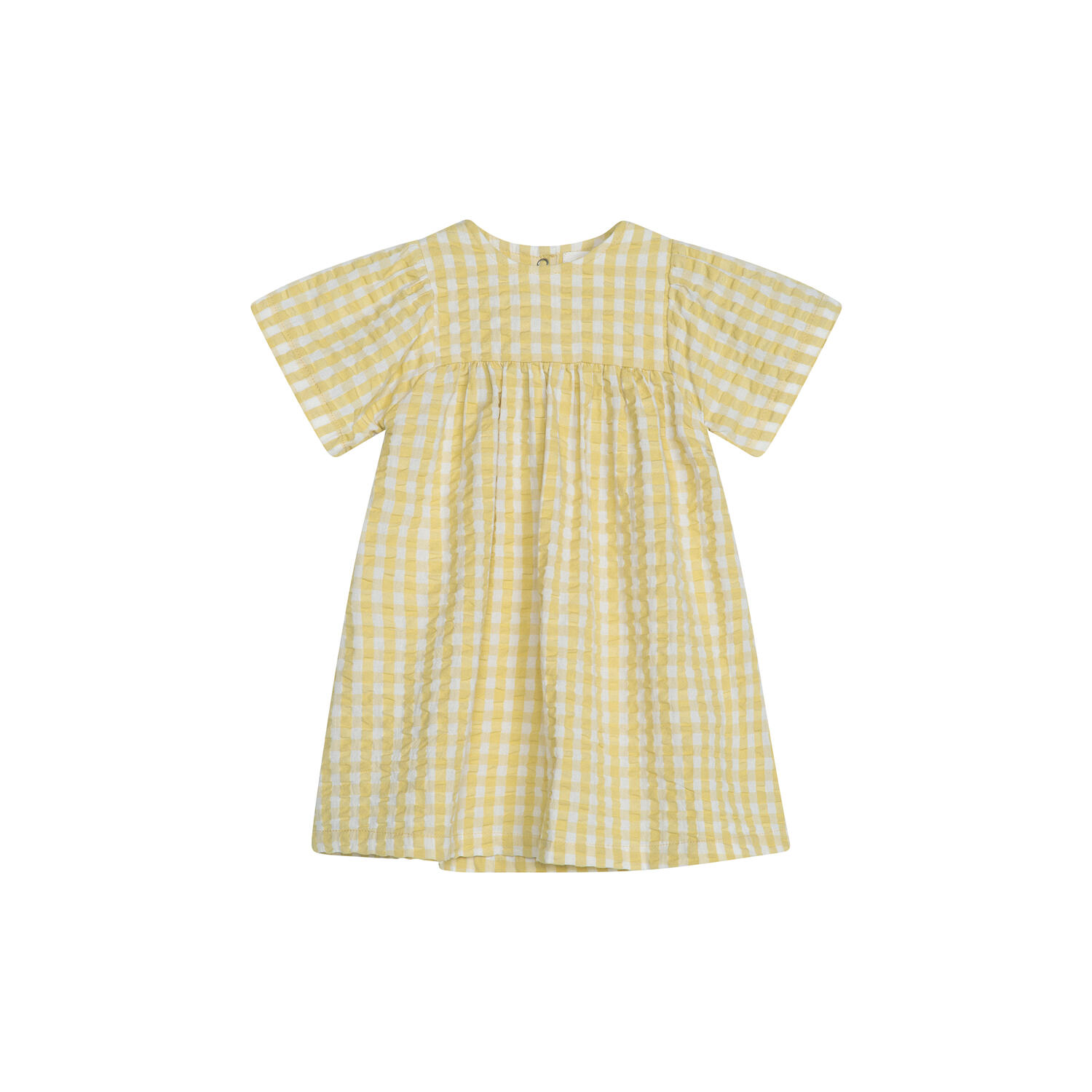 Baby Flair Dress, lemon checks