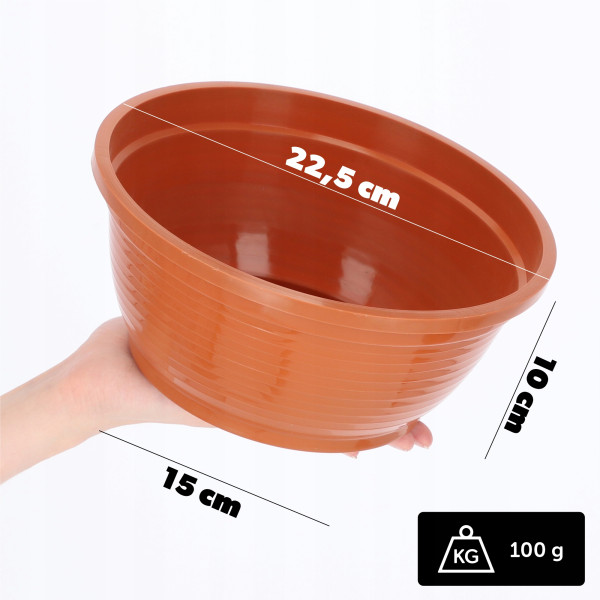 Doniczka Osłonka Donica Na Kwiaty 22cm Kolor Misa