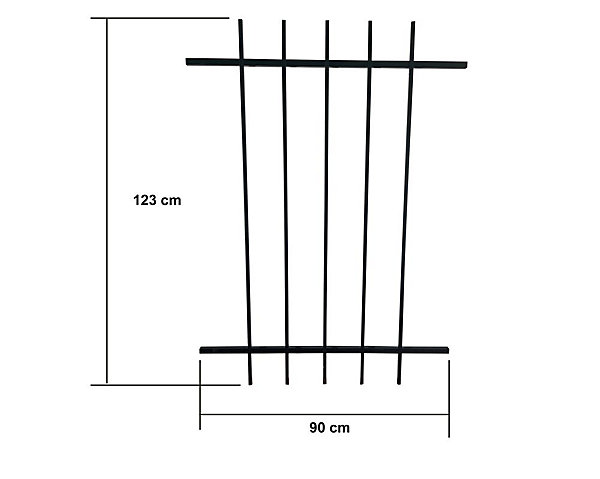 Grille de Defense DISTRI pour Fenetre H 135 cm x L 80 cm (côte tableau)