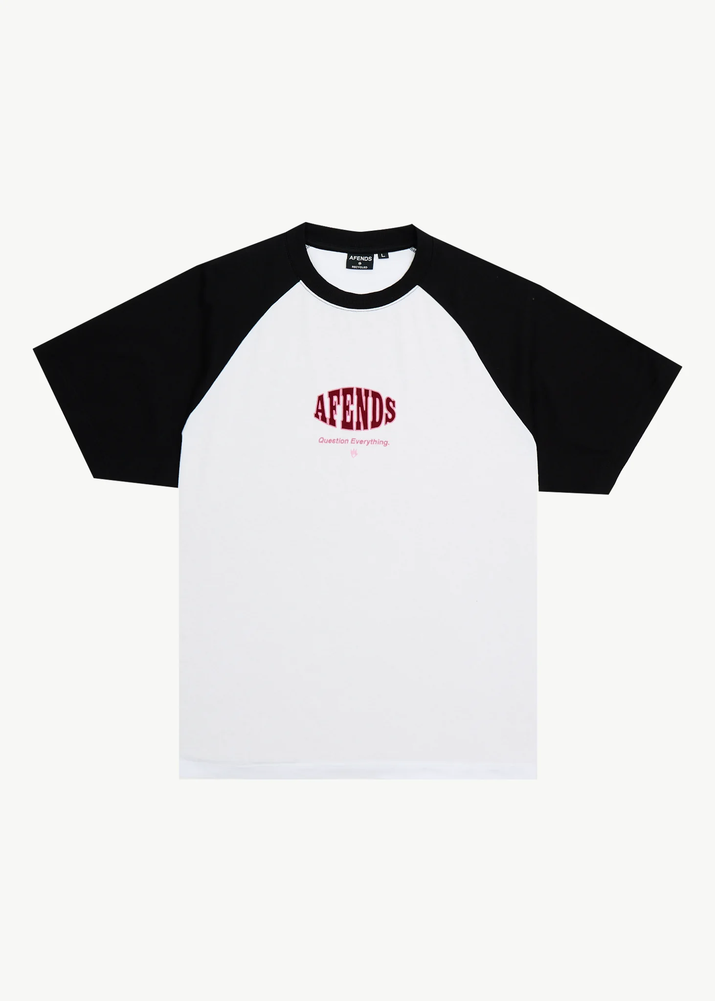 AFENDS Mens Arch - Raglan Tee - White